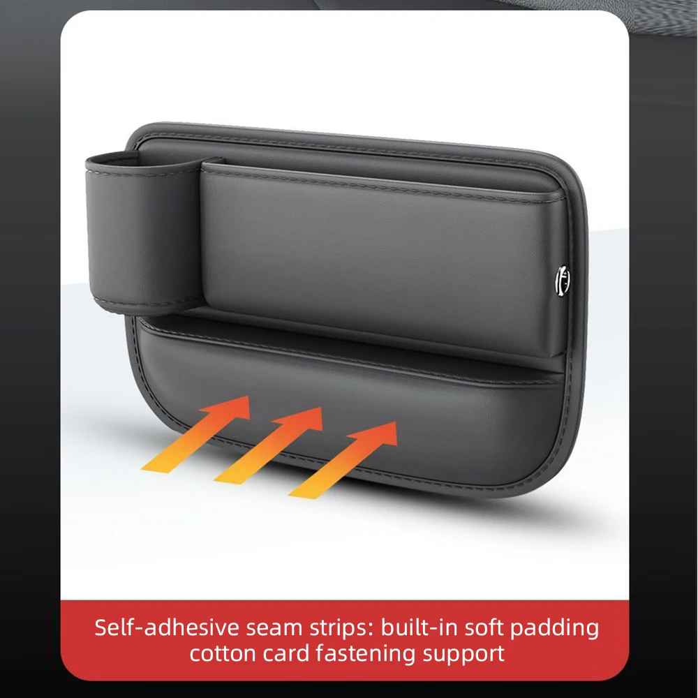 PU Leather Car Seat Console Bag