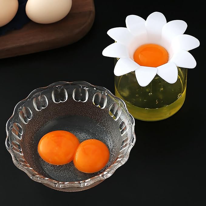 Egg White Separator Tool  Flower Design For Kitchen