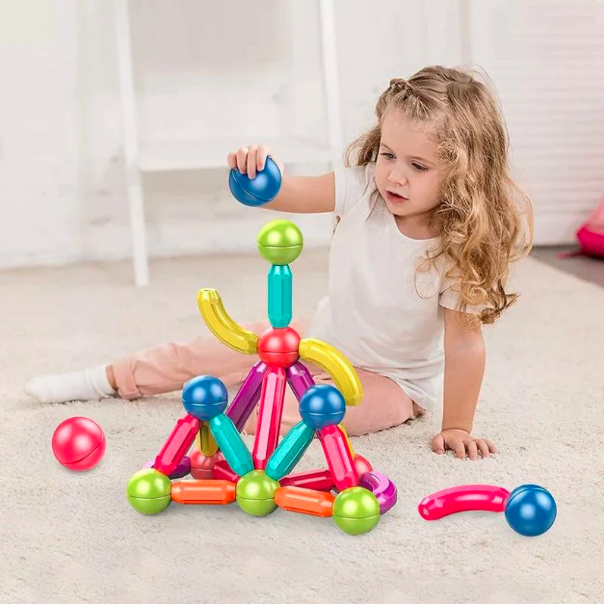 Magnetic Sticks Blocks Game (63 pcs)