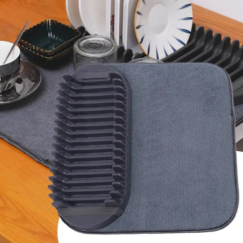 Multipurpose Drain Mat with Dish Stand