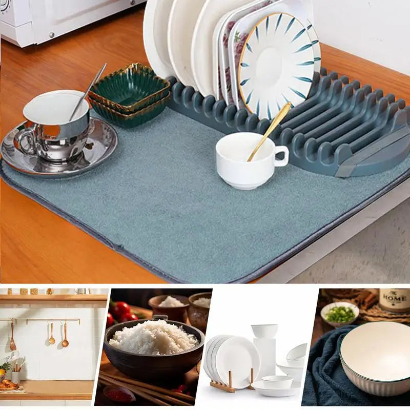 Multipurpose Drain Mat with Dish Stand