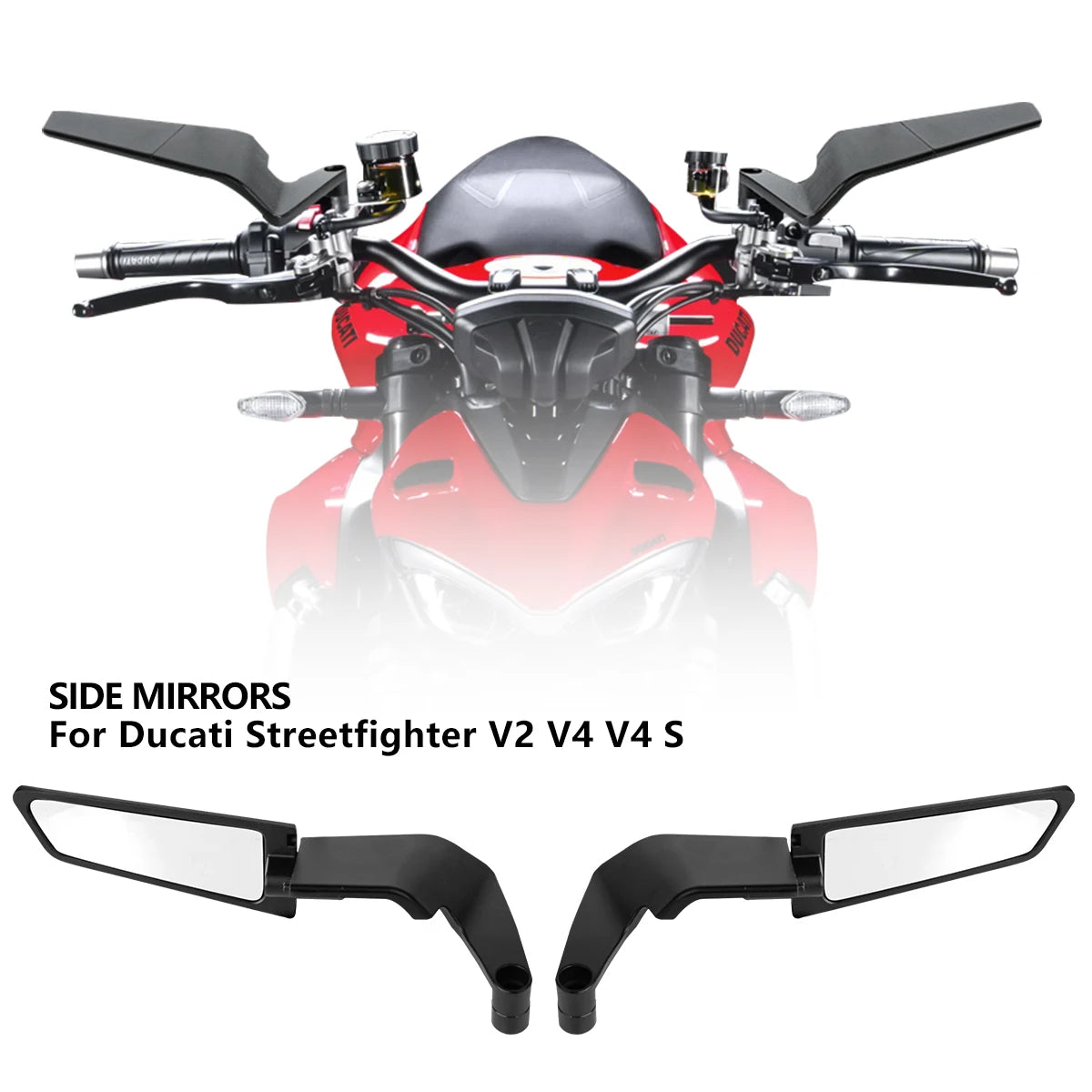 Modified Rearview Mirror for Motorbikes (Pack of 2)